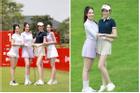 Hoa hậu Đỗ Thị Hà - Thanh Thủy đọ dáng trên sân golf