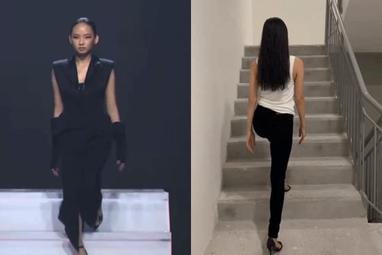 Thí sinh team Lan Khuê hé lộ cảnh tập catwalk cầu thang không cần nhìn gây choáng