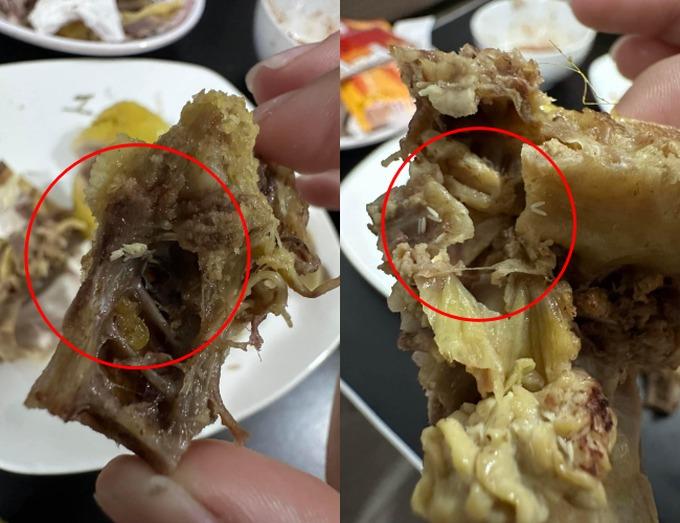 Hà Nội: Đang ăn gà luộc, cô gái phát hiện thấy trứng dòi lúc nhúc bên trong-1