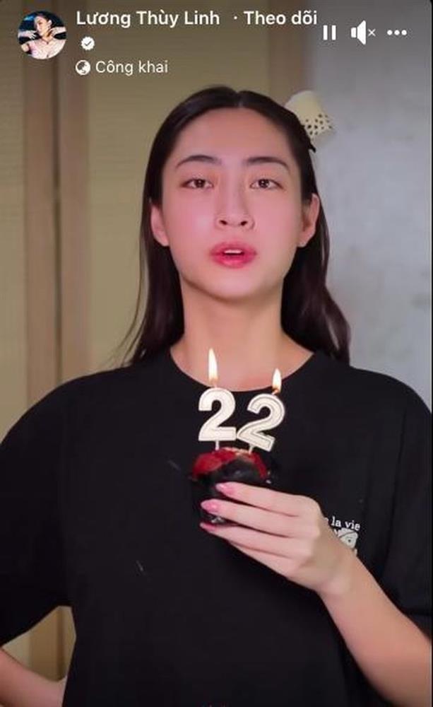Biểu cảm thú vị của Lương Thùy Linh đón sinh nhật tuổi 23-1