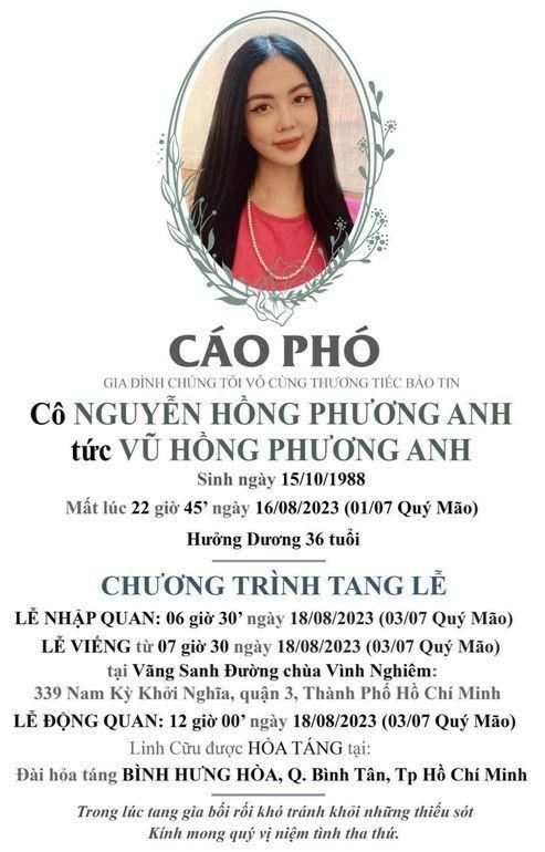 Người mẫu Phương Anh qua đời ở tuổi 36-1