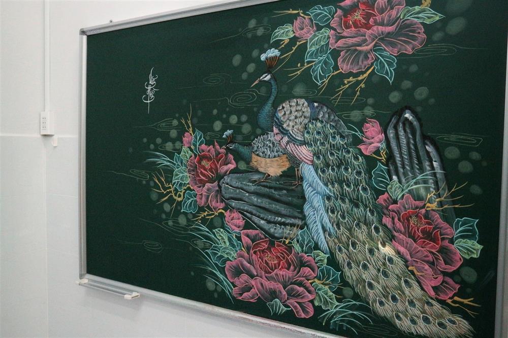 Thầy giáo cơ bắp TPHCM có biệt tài vẽ tranh bằng phấn sống động-4