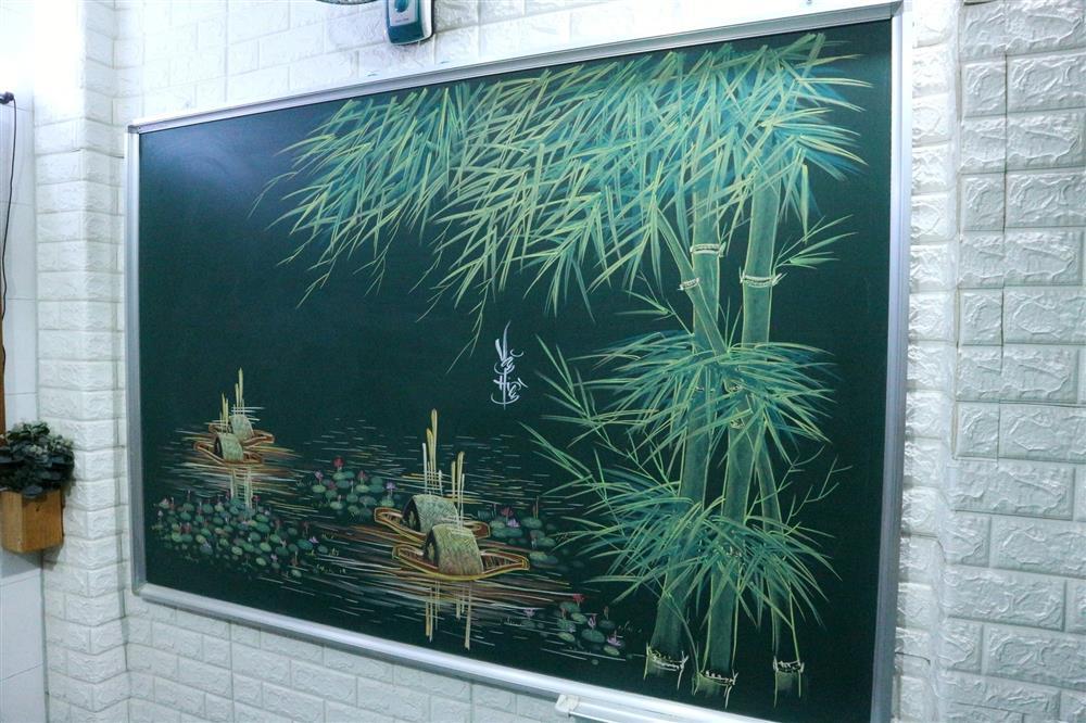 Thầy giáo cơ bắp TPHCM có biệt tài vẽ tranh bằng phấn sống động-6