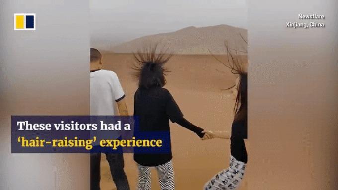 Vì sao tóc du khách dựng thẳng đứng như điện giật ở sa mạc Biển Chết?-1