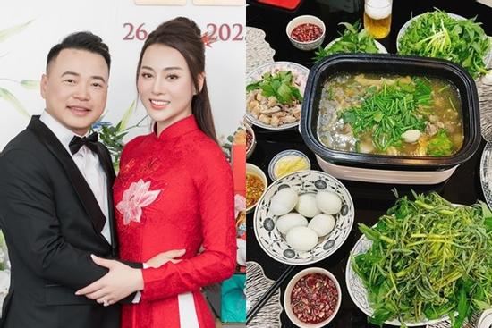 Phương Oanh trổ tài làm vợ đảm, đốn tim chồng