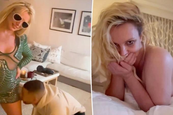 Britney tổ chức tiệc ly hôn: Bán khỏa thân và để nam giới hôn chân-1