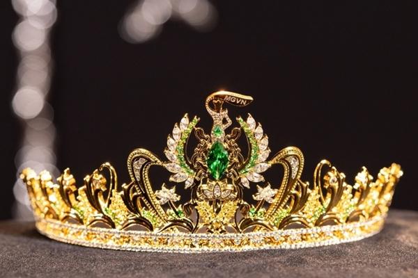 Cận cảnh vương miện đính kim cương, vàng 24K của Hoa hậu Hòa bình Việt Nam 2023-5