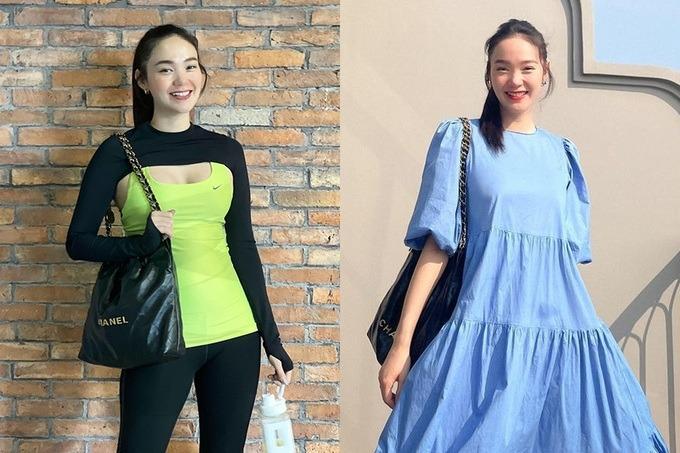 Minh Hằng vẫn diện váy áo cắt xẻ gợi cảm trong suốt thai kỳ-12