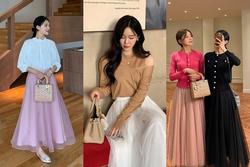 10 cách diện chân váy voan điệu đà và tôn dáng như phụ nữ Hàn