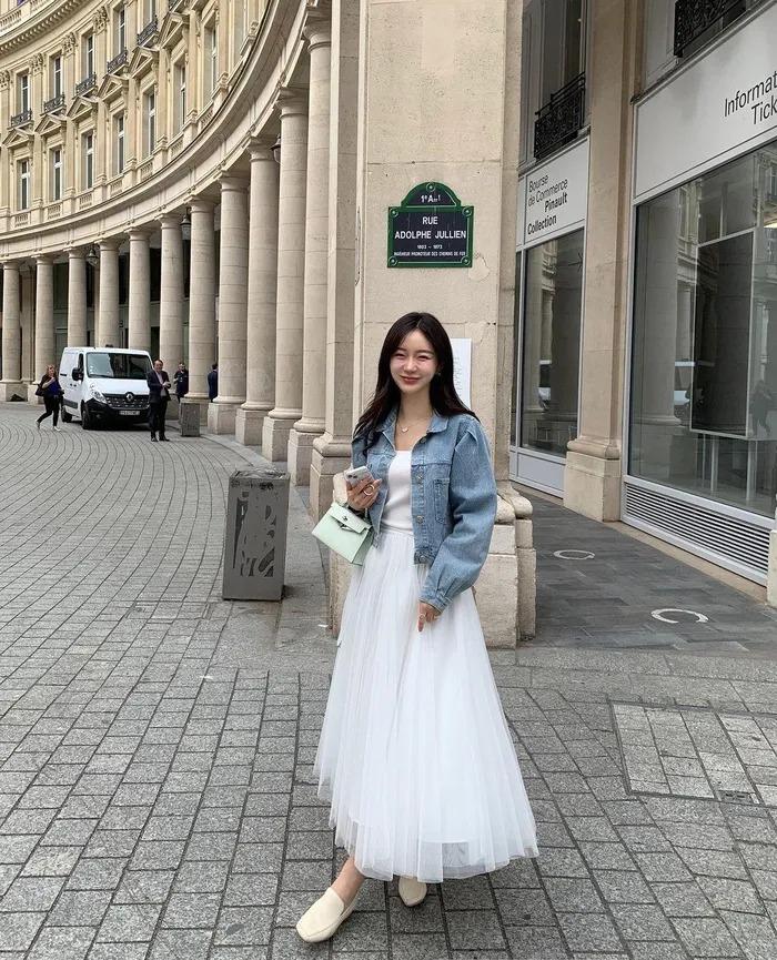 10 cách diện chân váy voan điệu đà và tôn dáng như phụ nữ Hàn-5