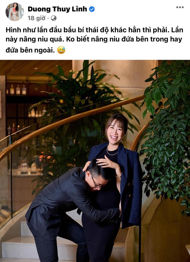 Dương Thùy Linh đăng ảnh hạnh phúc bên ông xã, thông báo mang bầu lần 2-1