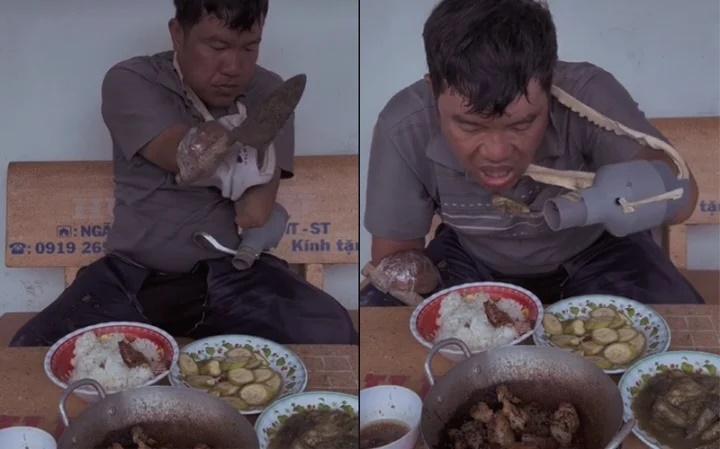 Chàng thợ xây cụt 2 tay ở Sóc Trăng khiến nhiều cư dân mạng cảm phục đến rơi lệ-3