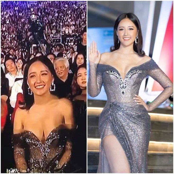 Á hậu Thanh Hóa che chắn chiếc váy phản chủ trên sóng trực tiếp-6