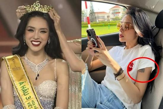 Cách Á hậu Hồng Hạnh che khéo 2 hình xăm ở cánh tay