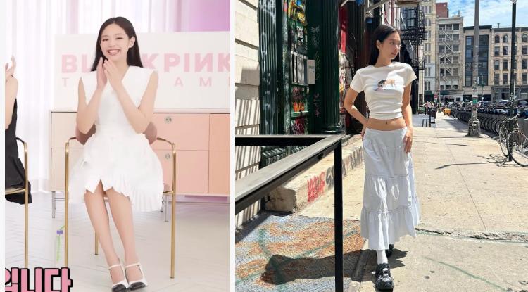 Outfit mùa thu của Jennie toàn đồ trắng đen nhưng biến hóa được theo 3 style-1
