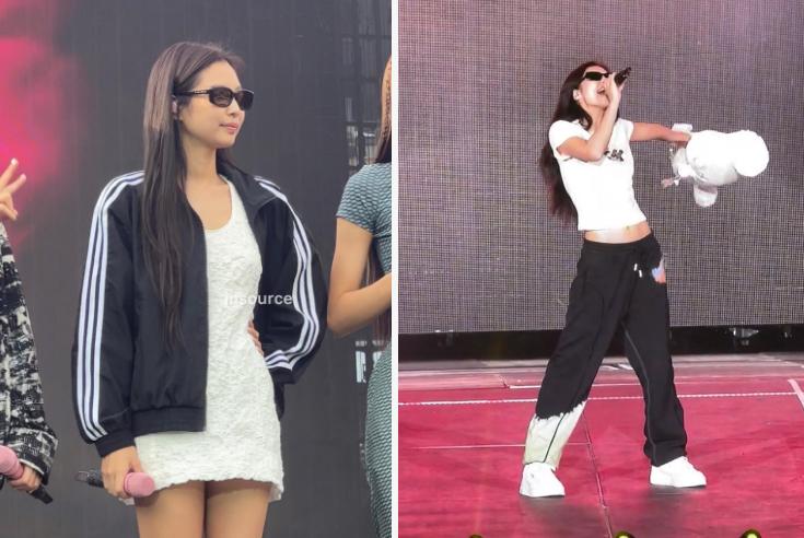 Outfit mùa thu của Jennie toàn đồ trắng đen nhưng biến hóa được theo 3 style-4