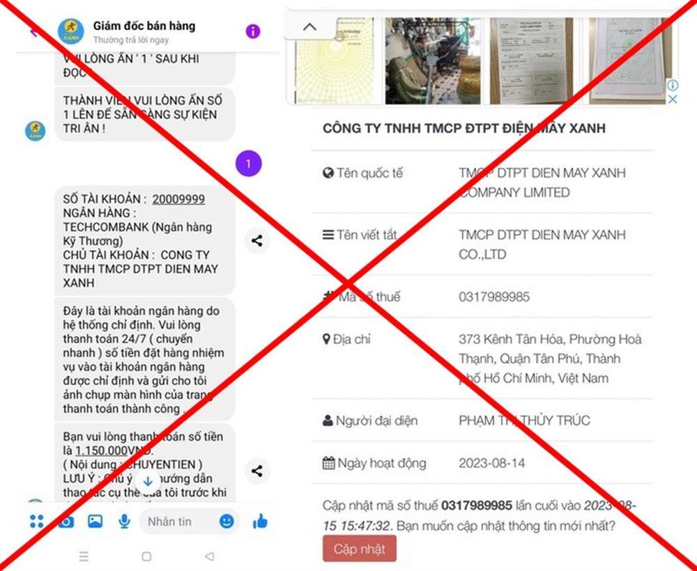 Chiêu lừa giả mạo cửa hàng điện máy hướng dẫn khách hàng nhận quà tri ân-2