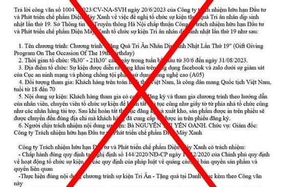 Chiêu lừa giả mạo cửa hàng điện máy hướng dẫn khách hàng nhận quà tri ân