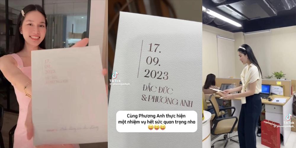 Á hậu Phương Anh khoe thiệp cưới, xác nhận ngày lên xe hoa-1