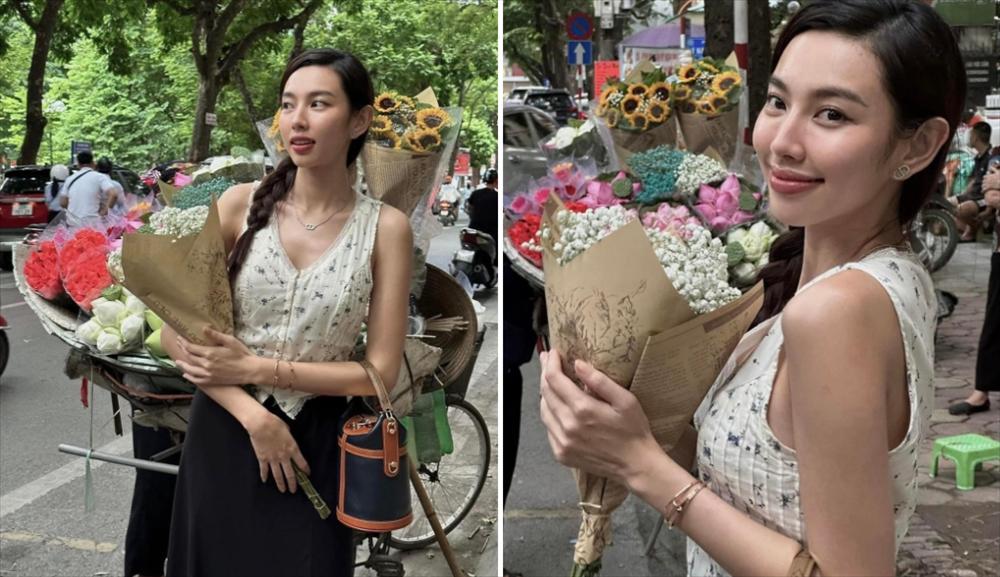 Thùy Tiên, Tiểu Vy bắt trend chụp ảnh mùa thu Hà Nội, nhan sắc đời thường gây ngỡ ngàng-4