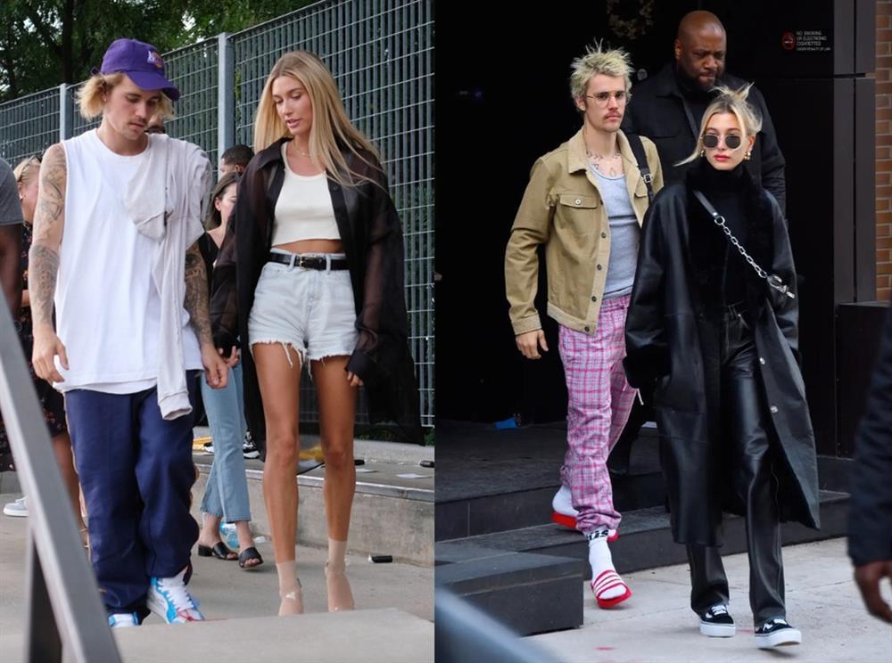 Justin Bieber thích ăn mặc lôi thôi, đối lập với phong cách lộng lẫy của vợ-2