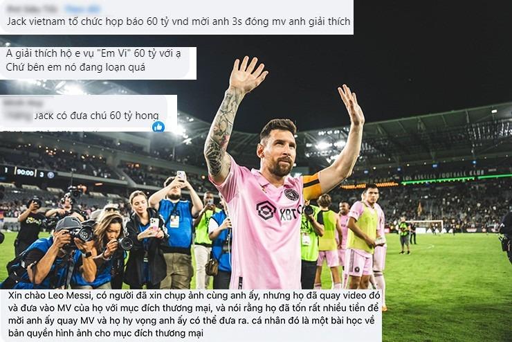 Dân mạng vào Facebook của Messi hỏi về bữa ăn 60 tỷ với Jack-1