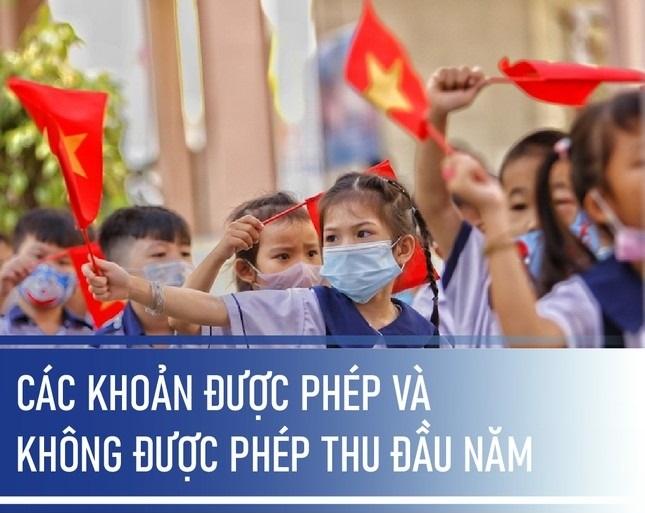 Trường học ở Hà Nội được phép thu những khoản nào đầu năm học?-1