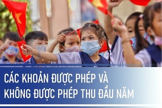 Trường học ở Hà Nội được phép thu những khoản nào đầu năm học?