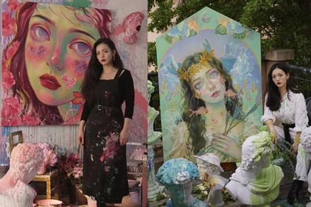 Nữ họa sĩ biến rác thải thành nghệ thuật, bán tranh với giá 524 triệu đồng