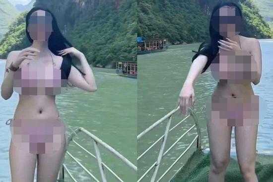 Hà Giang lên tiếng về nữ du khách mặc bikini gây tranh cãi trên sông Nho Quế