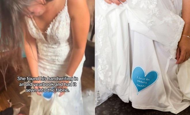 Cô dâu bật khóc vì món quà đặc biệt từ người bố quá cố-2