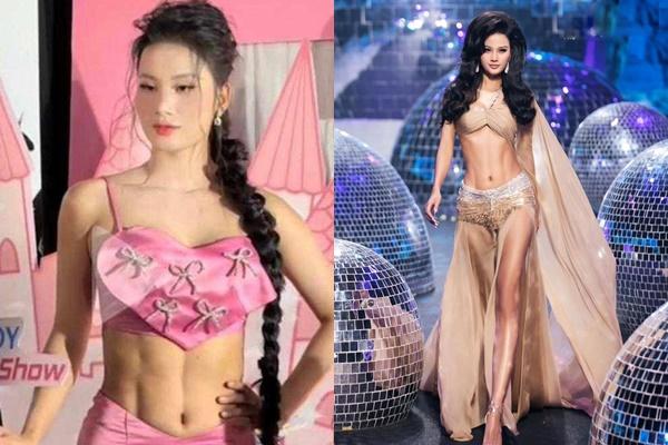 Không khoe cơ bụng, Hương Ly diện đầm hồng đụng độ Hoàng Thùy-9