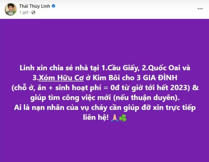 Nghệ sĩ Việt hành động vì vụ cháy chung cư mini ở Hà Nội-1