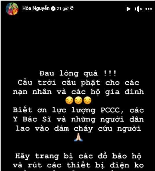 Nghệ sĩ Việt hành động vì vụ cháy chung cư mini ở Hà Nội-5