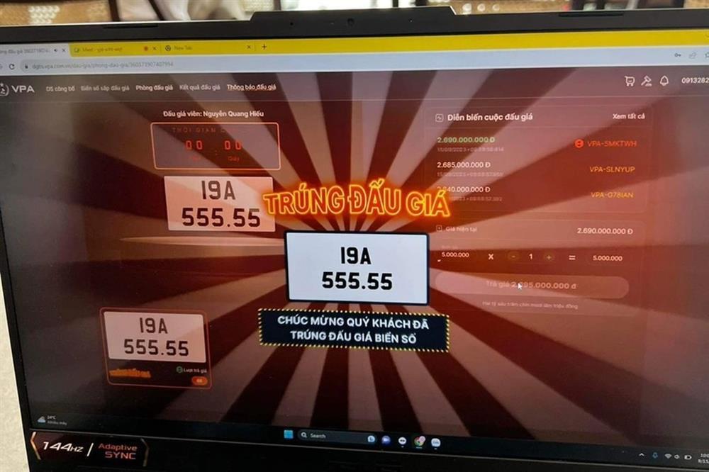 Chủ nhân biển số ngũ quý 5 Phú Thọ đấu để tặng cho em trai vợ-1