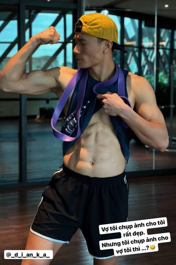 Bùi Tiến Dũng khoe body đẹp khi cùng vợ Tây đi tập gym-2