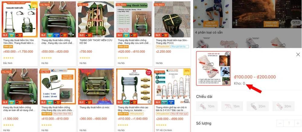 Sau vụ cháy chung cư, quản lý thị trường lo giá thang dây bị chặt chém-1