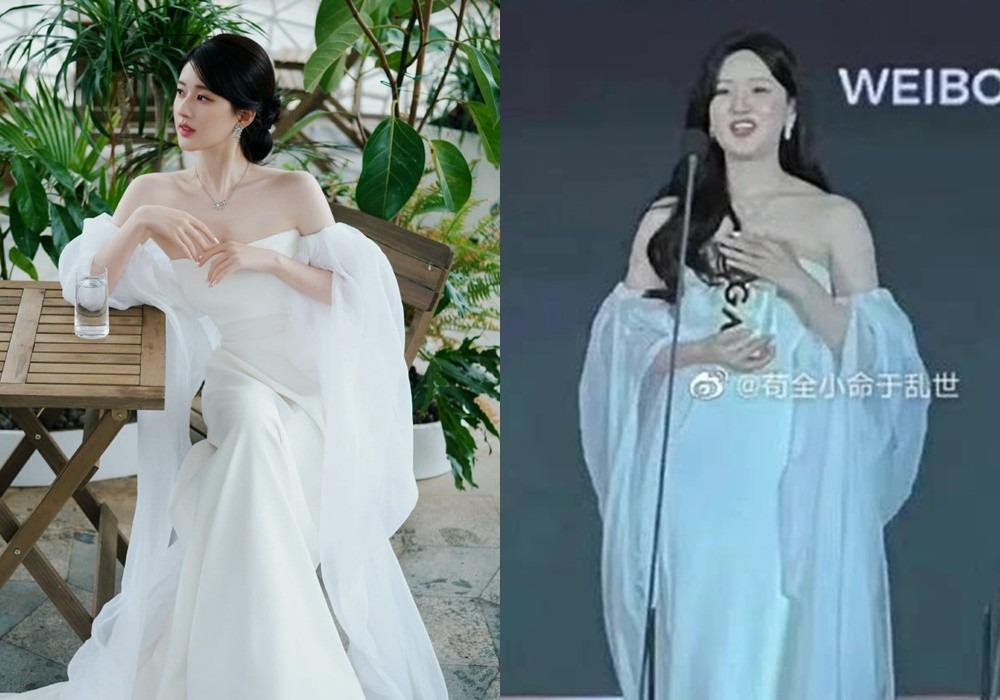 Triệu Lộ Tư bị bóc trần chỉnh sửa ảnh quá đà, kéo chân như 1,7 m-4