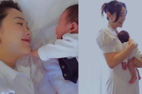 Minh Hằng khoe con trai trong tiệc đầy tháng-4