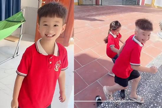 Clip mẹ khoe con trai tiểu học ga lăng khi tiếp bạn gái tại nhà gây sốt mạng