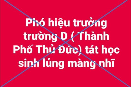 Nam sinh TPHCM bị phó hiệu trưởng tát ù tai vì hút thuốc lá điện tử