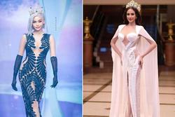 Engfa Wahara giẫm lên váy Hoa hậu Hoà bình Campuchia gây tranh cãi