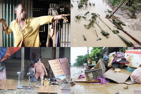 Lũ ngập tận nóc nhà, cụ bà thoát chết nhờ chiếc đệm hơi