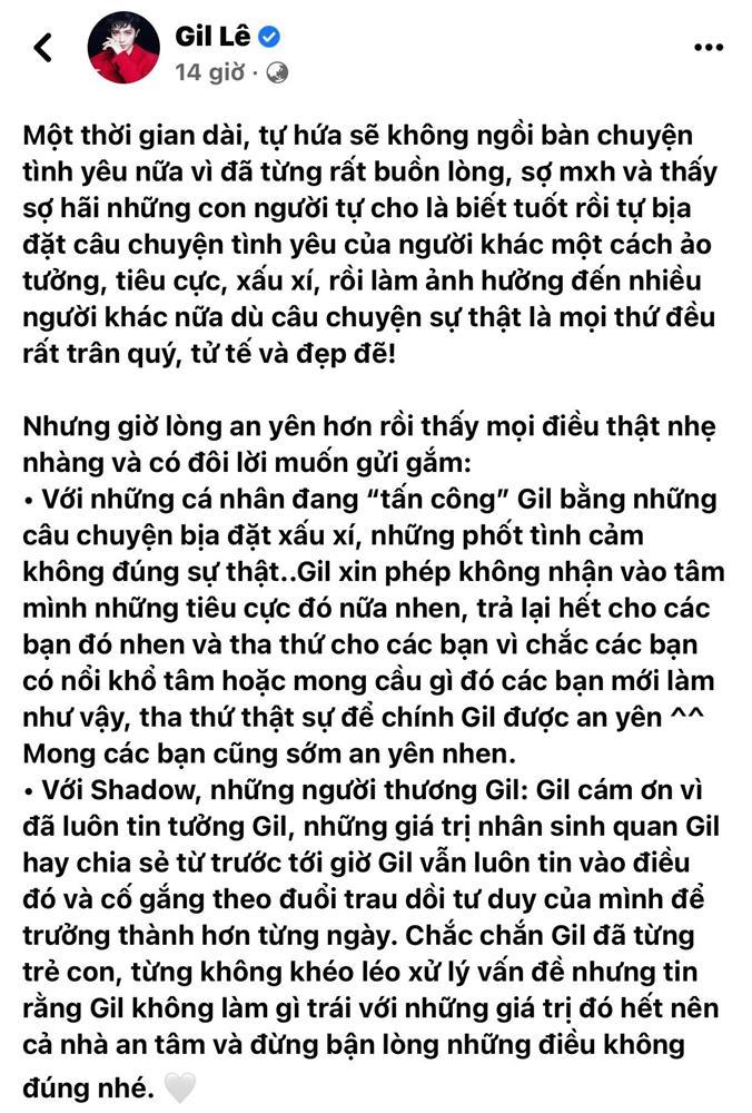 Gil Lê lần đầu chia sẻ về những ồn ào tình cảm-2