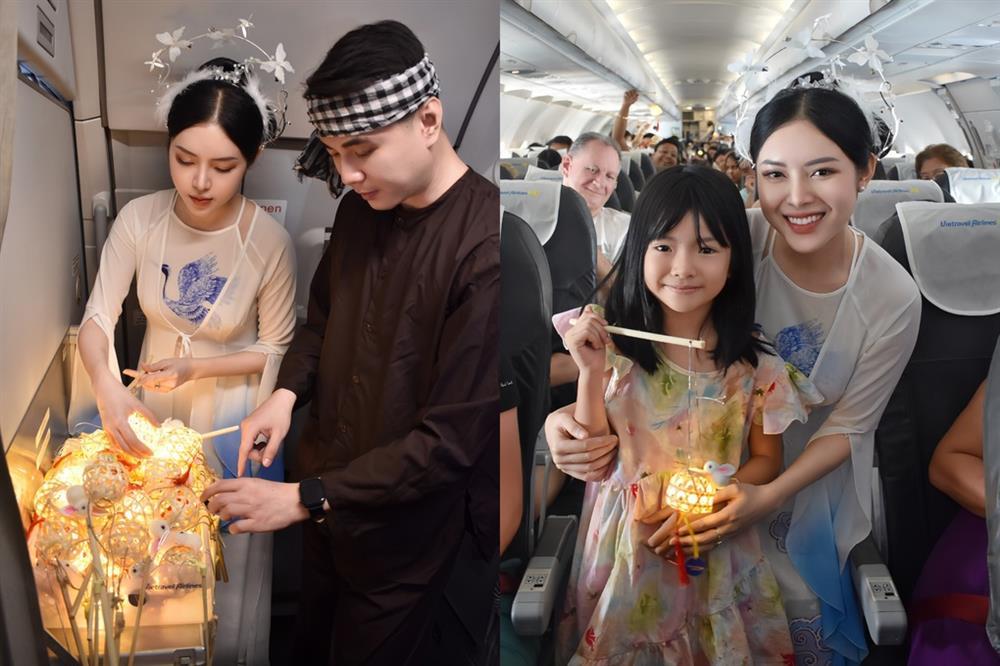 Cô gái hóa thân thành chị Hằng xinh đẹp trên máy bay gây sốt mạng-2