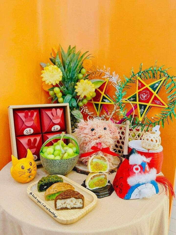 Mê mẩn ngắm mâm cỗ Trung thu cầu kỳ, đầy sắc màu của hội gái đảm-5