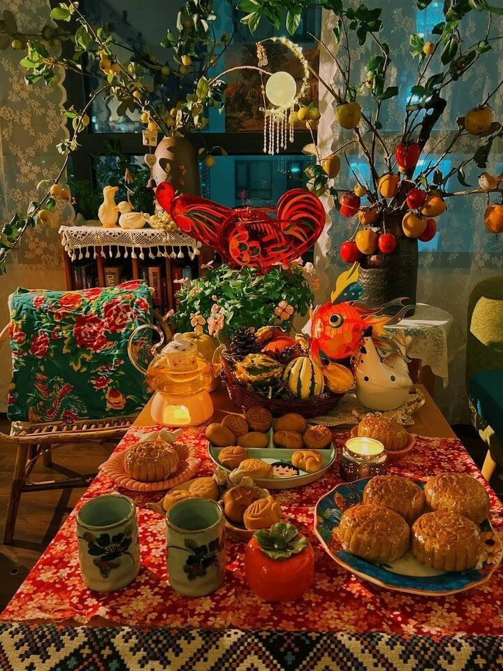 Mê mẩn ngắm mâm cỗ Trung thu cầu kỳ, đầy sắc màu của hội gái đảm-9