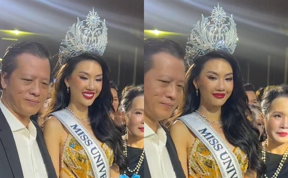 Tình huống Hoa hậu Bùi Quỳnh Hoa đội vương miện lệch gây cười đêm chung kết-3