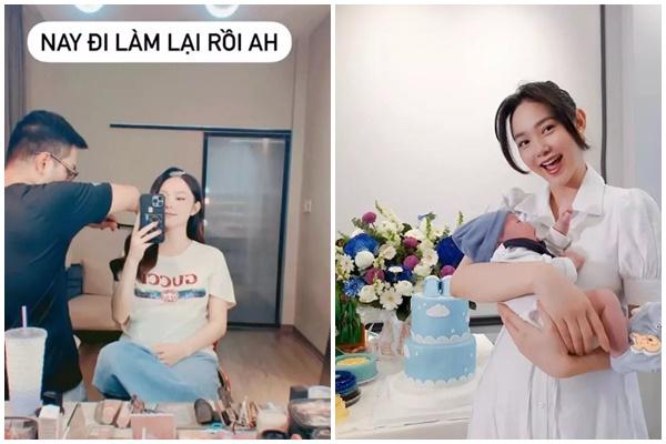 Minh Hằng quyết tâm giảm cân sau 1 tháng sinh con-3