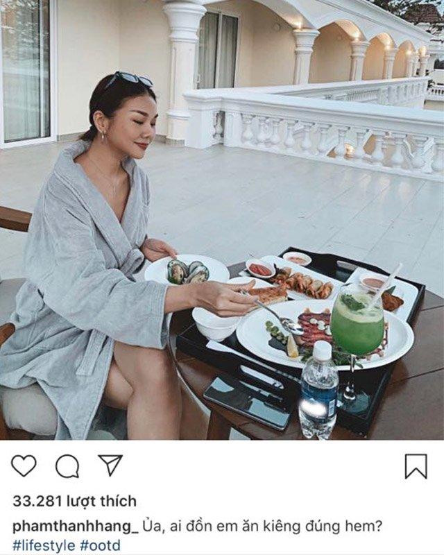 Phủ nhận ăn kiêng, Thanh Hằng khoe bữa trưa khổng lồ, để lộ bí quyết ăn không béo-1